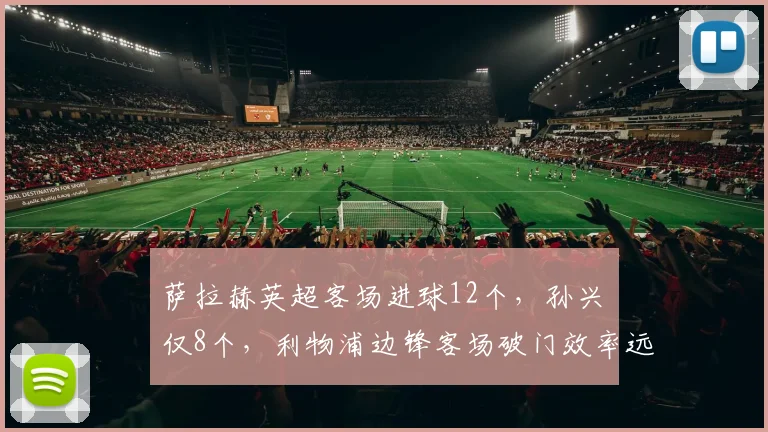 萨拉赫英超客场进球12个,孙兴慜仅8个,利物浦边锋客场破门效率远超热刺核心